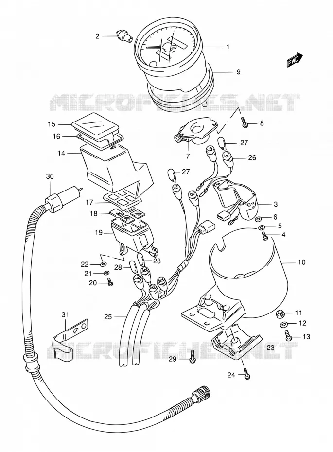 COMPTEUR Suzuki MOTO 800 INTRUDER 2002  VS800GL K2 (E17,E22,E25,E34)