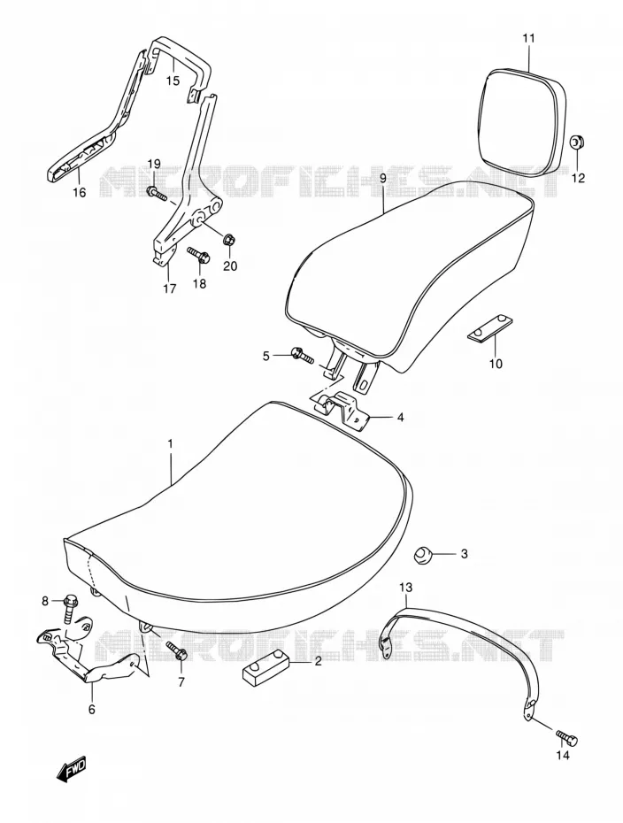 SELLE Suzuki MOTO 800 INTRUDER 2003  VS800GL K3 (E17,E22,E25,E34)