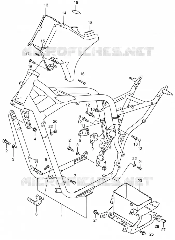 CADRE Suzuki MOTO 800 INTRUDER 2002  VS800GL K2 (E03,E28,E33)