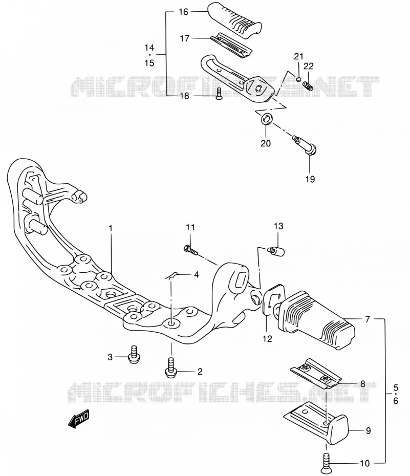 REPOSE PIED Suzuki MOTO 800 INTRUDER 2002  VS800GL K2 (E03,E28,E33)