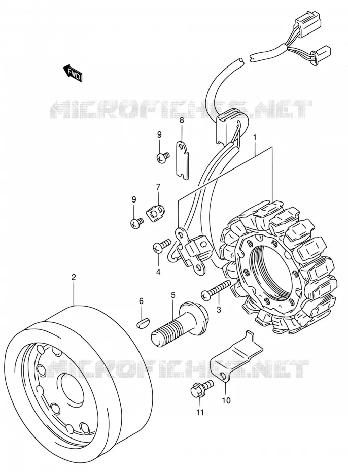ALLUMAGE ROTOR - STATOR Suzuki MOTO 800 INTRUDER 2003  VS800GL K3 (E03,E28,E33)