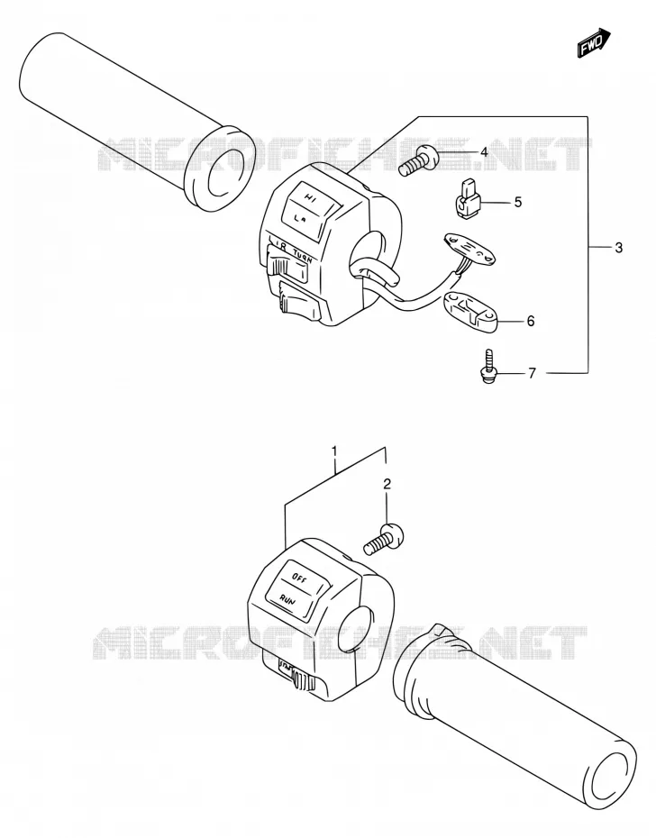 COMMODOS (MODELE N/P/R) Suzuki MOTO 800 INTRUDER 1992  VS800GL N (E03,E28,E33)