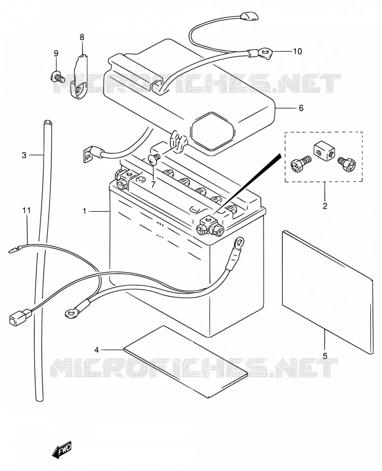 BATTERIE Suzuki MOTO 800 INTRUDER 1994  VS800GL R (E03,E28,E33)