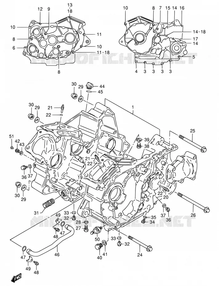 CARTER Suzuki MOTO 800 INTRUDER 1994  VS800GL R (E03,E28,E33)