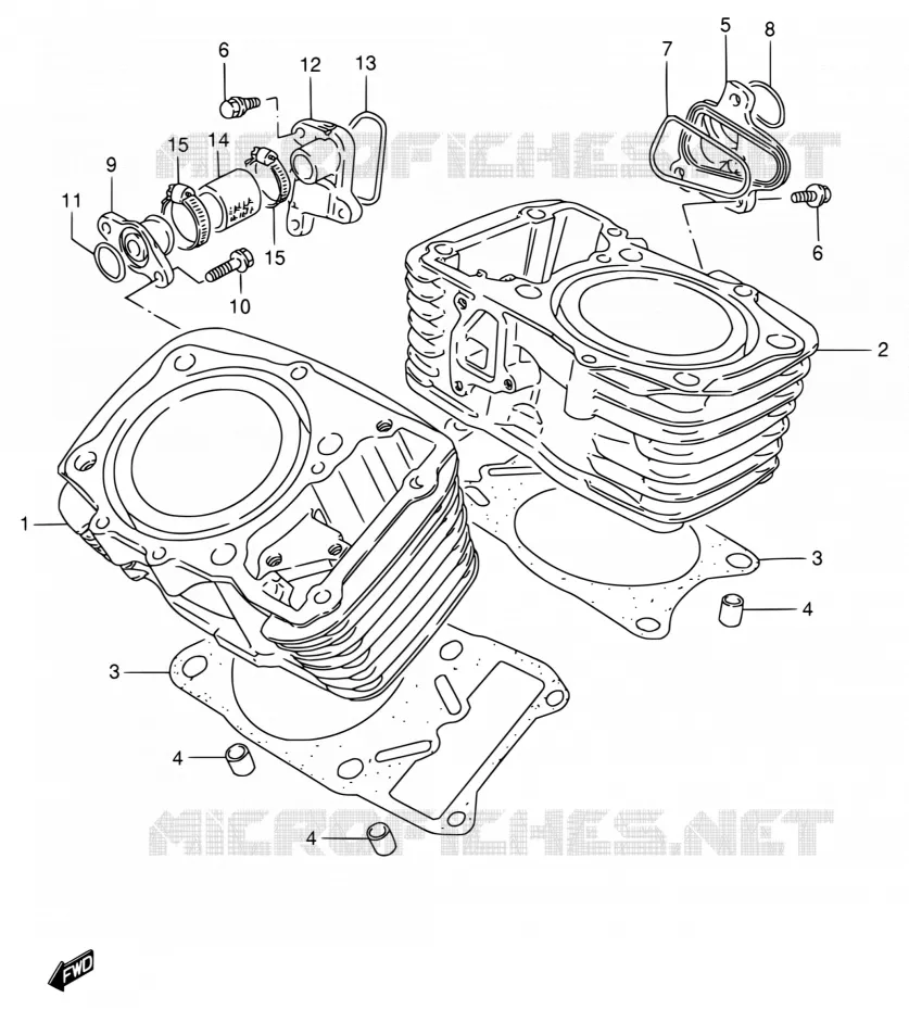 CYLINDRE Suzuki MOTO 800 INTRUDER 1994  VS800GL R (E03,E28,E33)