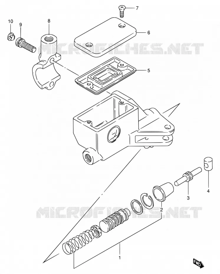 MAITRE CYLINDRE D'EMBRAYAGE Suzuki MOTO 800 INTRUDER 1994  VS800GL R (E03,E28,E33)
