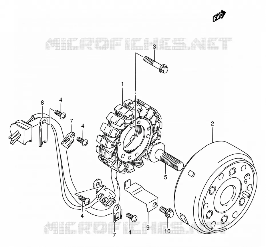 ALLUMAGE ROTOR - STATOR Suzuki MOTO 800 VX 1991  VX800 M/VX800U M