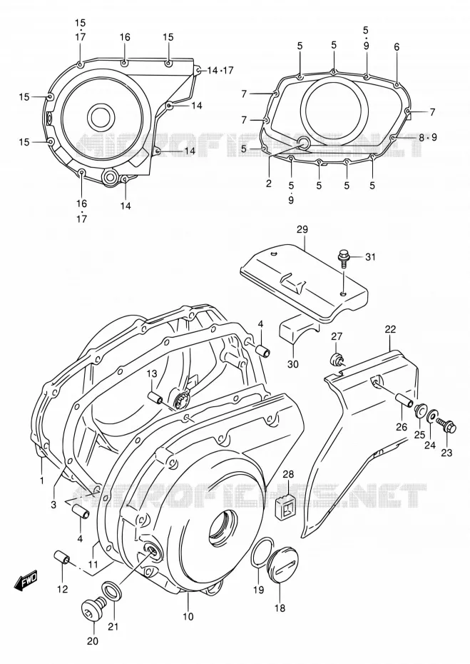 CARTER Suzuki MOTO 800 VX 1994  VX800 R/VX800U R