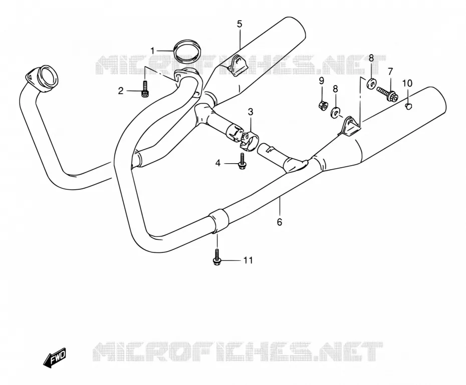 SILENCIEUX Suzuki MOTO 800 VX 1994  VX800 R/VX800U R