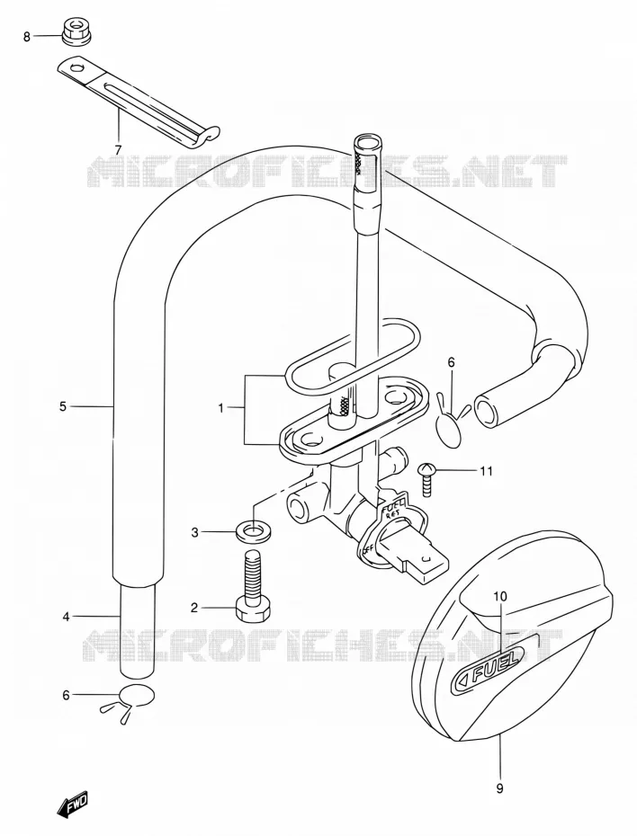 ROBINET D'ESSENCE Suzuki MOTO 800 VX 1996  VX800 T/VX800U T