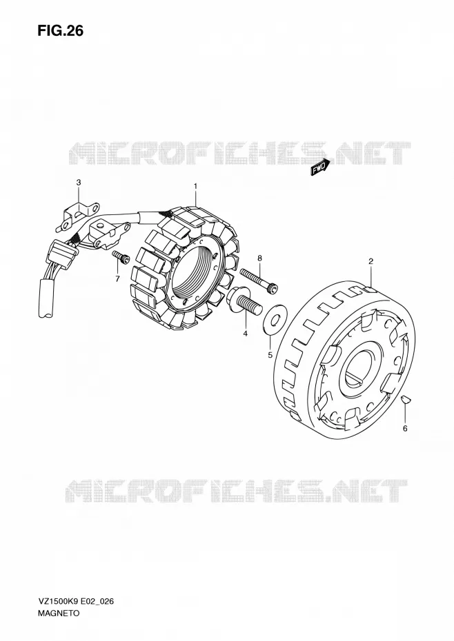 ALLUMAGE ROTOR - STATOR Suzuki MOTO 1500 BOULEVARD 2009  VZ1500 K9 (E02,E19,E24,E37)