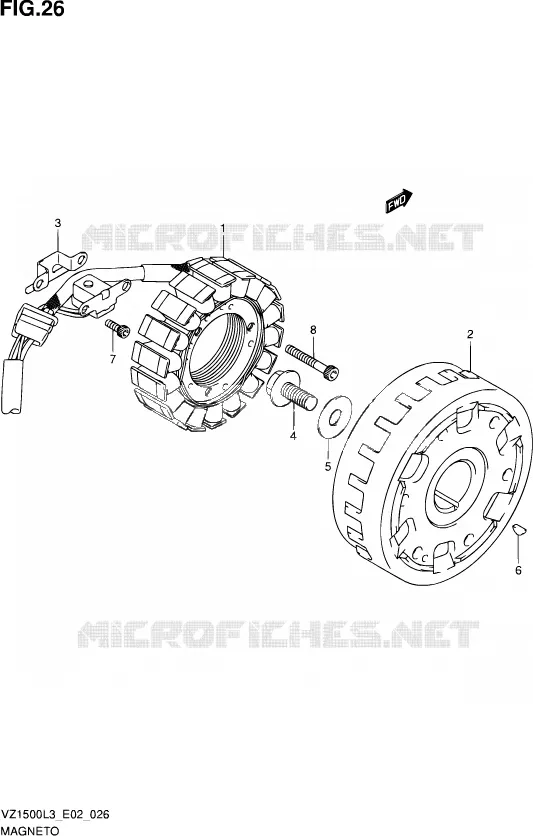 ALLUMAGE ROTOR - STATOR Suzuki MOTO 1500 BOULEVARD 2013  VZ1500 L3 (E02)