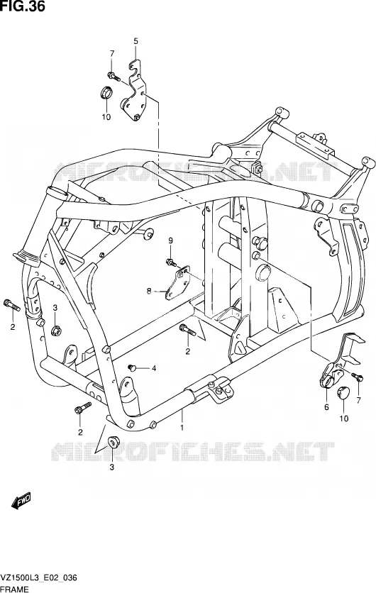 SUPPORT Suzuki MOTO 1500 BOULEVARD 2013  VZ1500 L3 (E19)