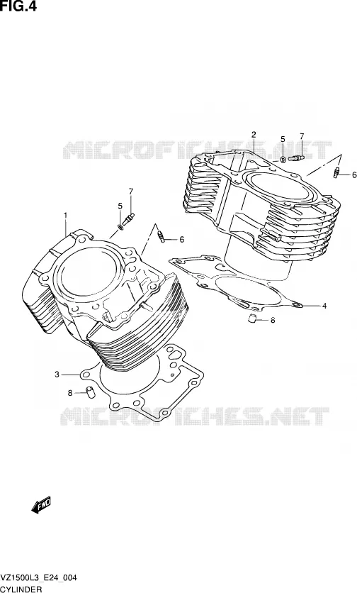 CYLINDRE Suzuki MOTO 1500 BOULEVARD 2013  VZ1500 L3 (E24)