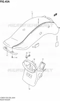 GARDE BOUE ARRIERE (MODELE W/X) pour Suzuki MARAUDER 800 1997