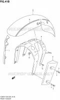 GARDE BOUE AVANT (MODELE Y) pour Suzuki MARAUDER 800 1997