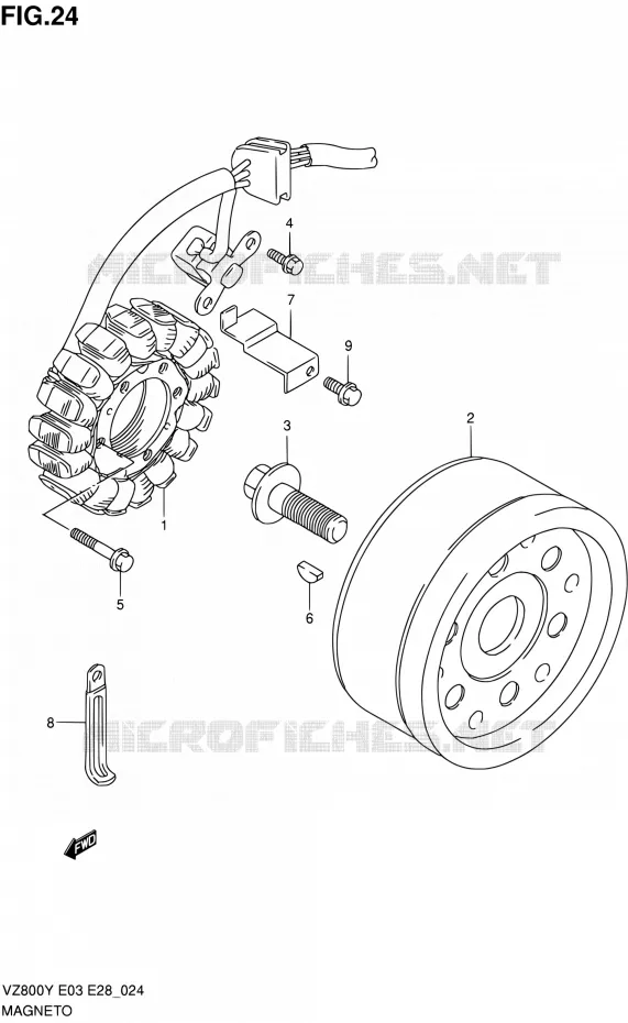 ALLUMAGE ROTOR - STATOR Suzuki MOTO 800 MARAUDER 1997  VZ800V(E03,E28,E33)