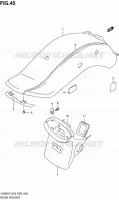 GARDE BOUE ARRIERE (MODELE V) pour Suzuki MARAUDER 800 1998