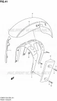 GARDE BOUE AVANT (MODELE V) pour Suzuki MARAUDER 800 1998