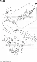 ENSEMBLE FEU ARRIERE pour Suzuki MARAUDER 800 1999