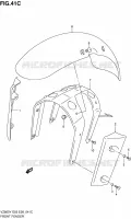 GARDE BOUE AVANT (MODELE K1/K2/K3) pour Suzuki MARAUDER 800 1999