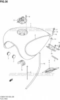 RESERVOIR D'ESSENCE (MODELE V) pour Suzuki MARAUDER 800 1999