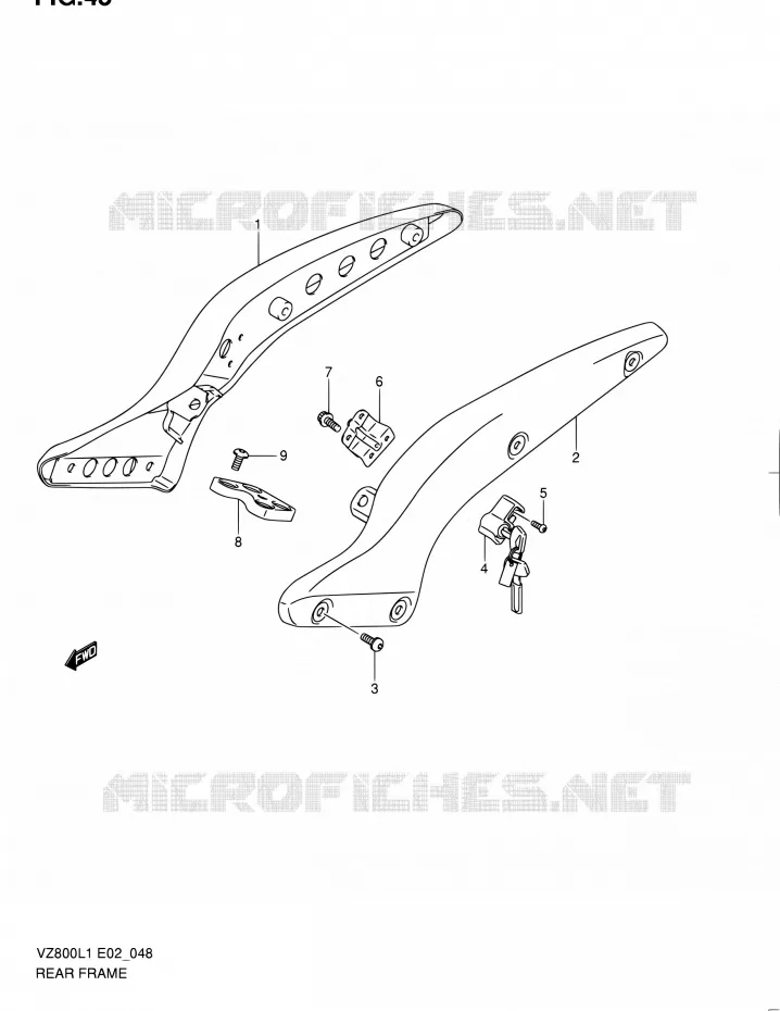 BOUCLE ARRIERE Suzuki MOTO 800 INTRUDER 2012  VZ800L1(E19)