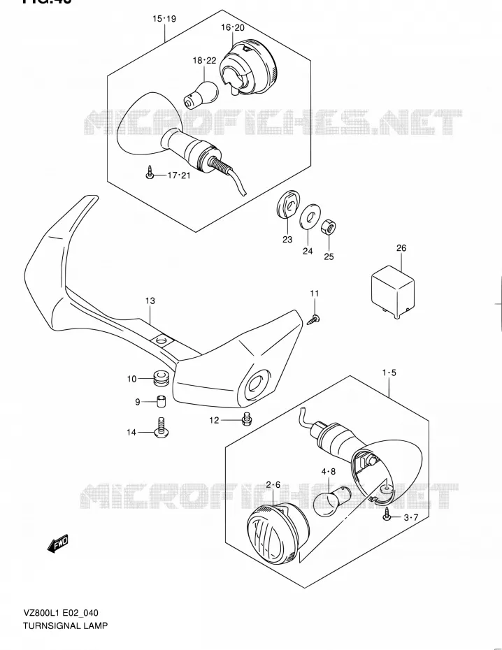 CLIGNOTANTS Suzuki MOTO 800 INTRUDER 2012  VZ800L1(E19)