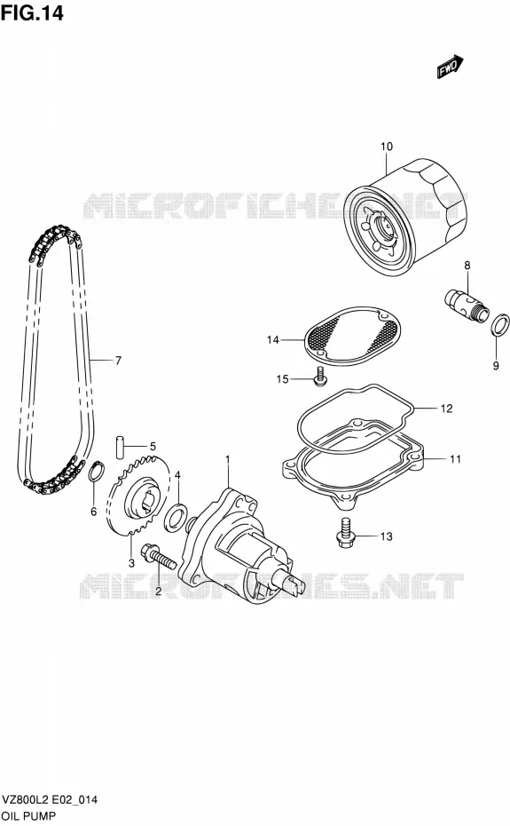 POMPE A HUILE Suzuki MOTO 800 INTRUDER 2012  VZ800L2(E19)
