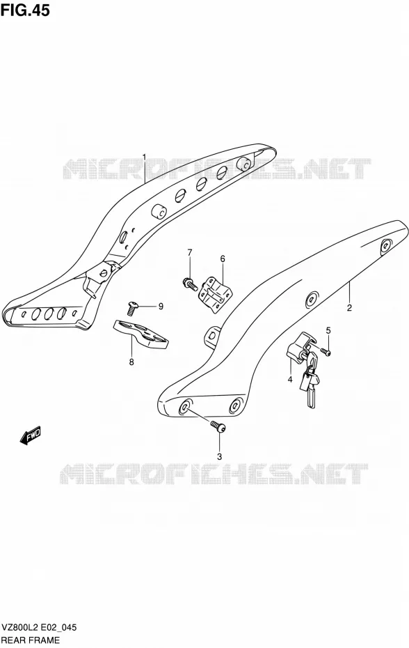 BOUCLE ARRIERE Suzuki MOTO 800 INTRUDER 2012  VZ800L2(E24)