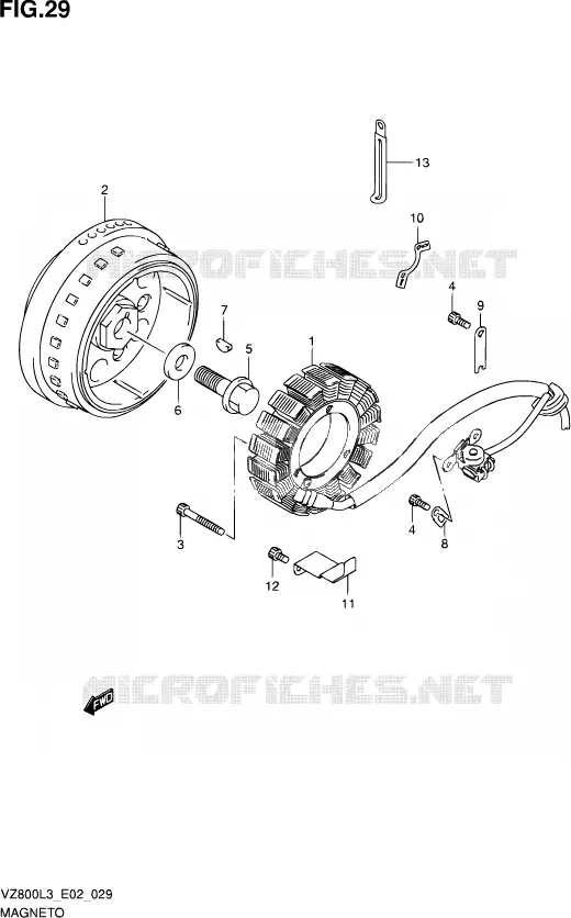 ALLUMAGE ROTOR - STATOR Suzuki MOTO 800 MARAUDER 2013  VZ800 L3 (E02)