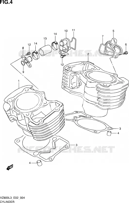 CYLINDRE Suzuki MOTO 800 INTRUDER 2013  VZ800 L3 (E19)