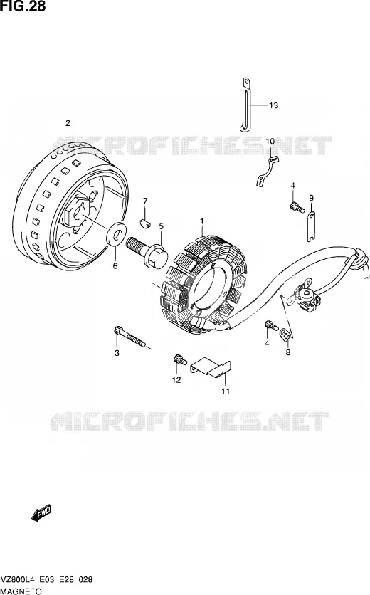 ALLUMAGE ROTOR - STATOR Suzuki MOTO 800 MARAUDER 2014  VZ800 L4 (E03,E28,E33)