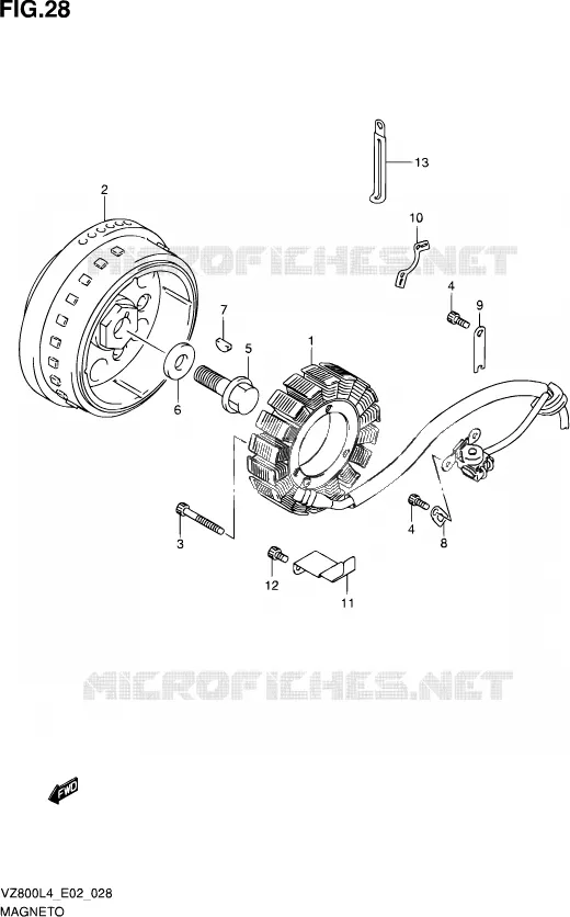 ALLUMAGE ROTOR - STATOR Suzuki MOTO 800 INTRUDER 2014  VZ800 L4 (E19)
