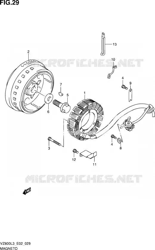 ALLUMAGE ROTOR - STATOR Suzuki MOTO 800 MARAUDER 2013  VZ800UE L3