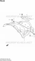 BAVETTE ARRIERE pour Suzuki INTRUDER 1800 2008