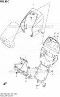 SUPPORT   CARENAGES DE PHARE (VZR1800L0) pour Suzuki INTRUDER 1800 2008