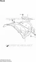 BAVETTE ARRIERE pour Suzuki INTRUDER 1800 2009