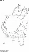 COUVERCLES DE CADRE AVANT (VZR1800K6/K7) pour Suzuki INTRUDER 1800 2009