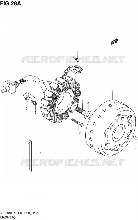 ALLUMAGE ROTOR - STATOR (MODEL K8/K9/L0) Suzuki MOTO 1800 INTRUDER 2009  VZR1800 K9/VZR1800N K9/VZR1800Z K9