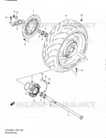 ROUE ARRIERE (VZR1800L1 E24) pour Suzuki INTRUDER 1800 2011