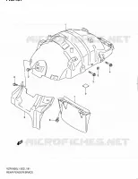 SUPPORT GARDE BOUE ARRIERE pour Suzuki INTRUDER 1800 2011