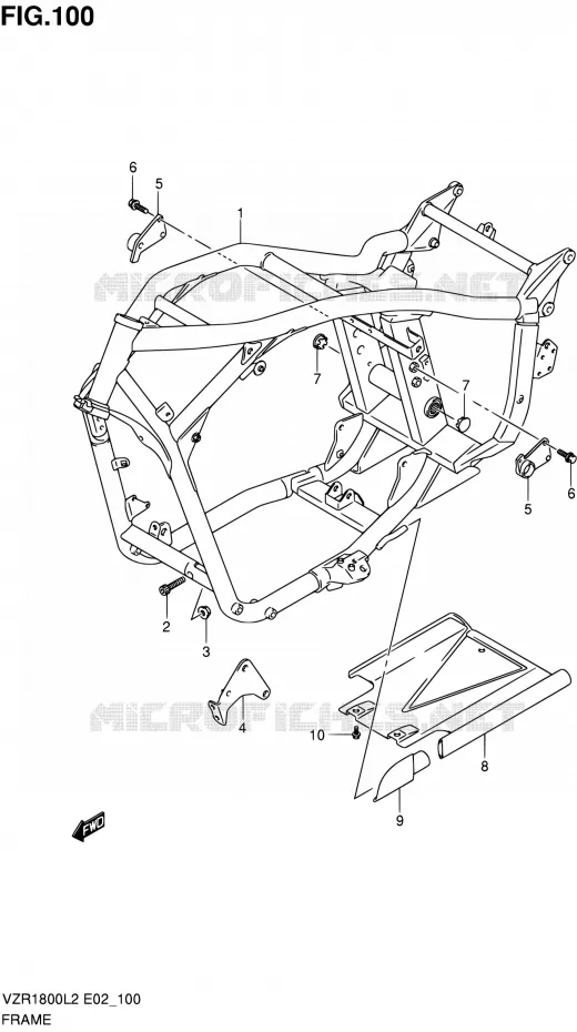 CADRE Suzuki MOTO 1800 INTRUDER 2012  VZR1800L2(E19)