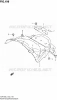 BAVETTE ARRIERE pour Suzuki INTRUDER 1800 2012