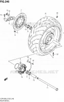 ROUE ARRIERE (VZR1800L2 E02) pour Suzuki INTRUDER 1800 2012