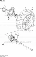 ROUE ARRIERE (VZR1800L2 E24) pour Suzuki INTRUDER 1800 2012