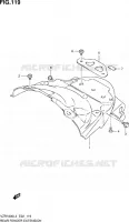 BAVETTE ARRIERE pour Suzuki INTRUDER 1800 2014