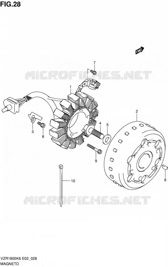 ALLUMAGE ROTOR - STATOR (MODEL K6/K7) Suzuki MOTO 1800 INTRUDER 2009  VZR1800UFK9