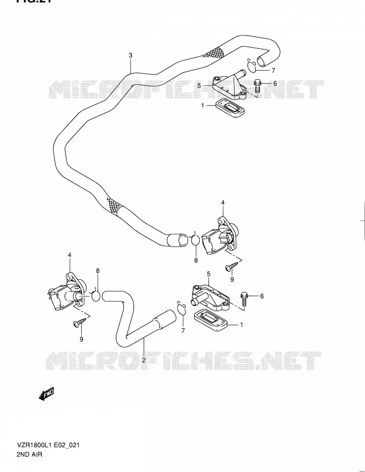 SYSTÈME DE RECYCLAGE GAZ D'ECHAPPEMENT Suzuki MOTO 1800 INTRUDER 2011  VZR1800ZL1(E24)