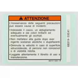LABEL, WARNING (ITALIAN)